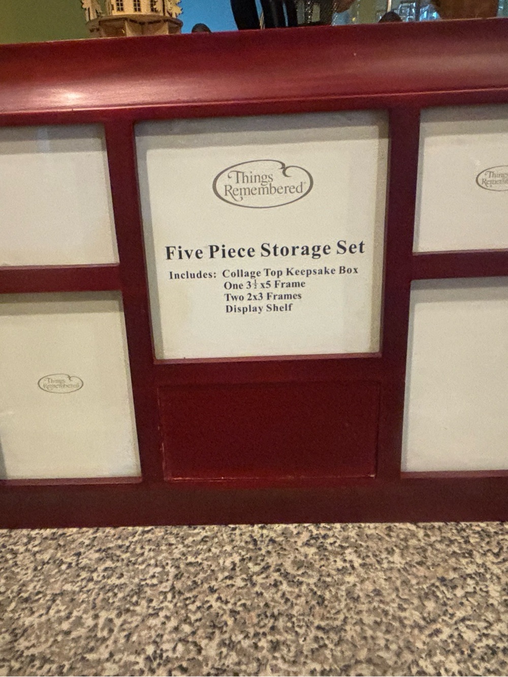 Things Remembered Five Piece Storage Set in a rich Mahogany Wood